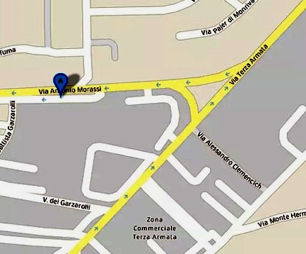 Gorizia - cartina stradale zona autoporto S.Andrea
